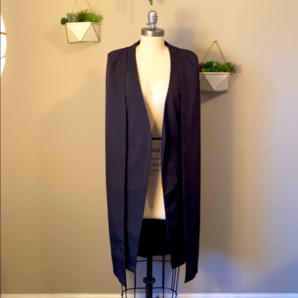 Black cape blazer
